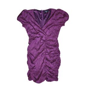 Lulus Dress Womens Size S Small Purple Arrive In Elegance Plum Burnout Lace